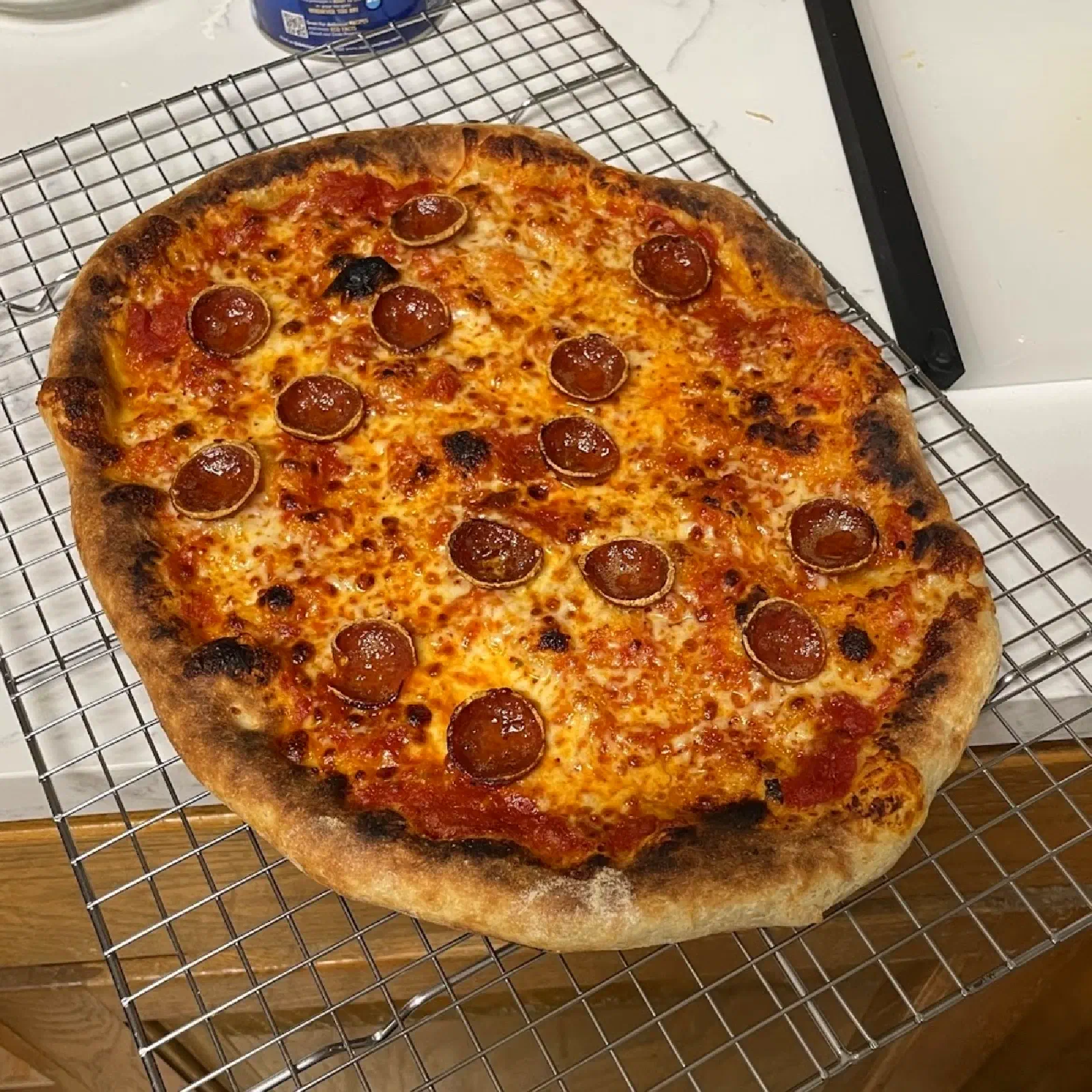 A happier still imperfect pizza